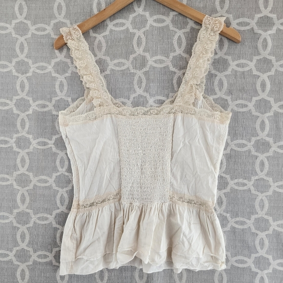 Free People Cream Lace Trim Camisole - Picture 2 of 9
